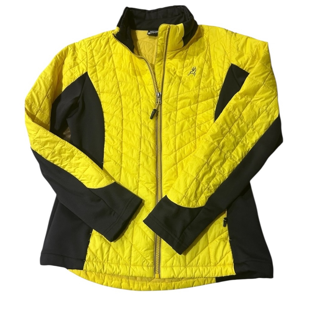 NWOT Bright Yellow and Black Puffy Jacket🤍🤍